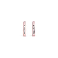 10K Rose Gold Diamond Infinity Earrings