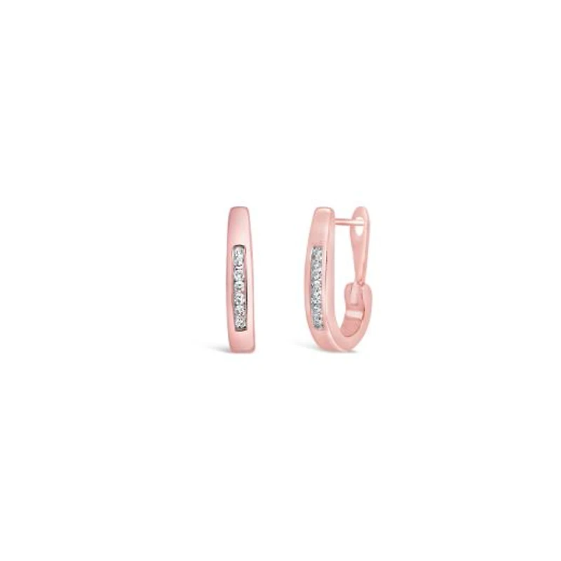 10K Rose Gold Diamond Infinity Earrings