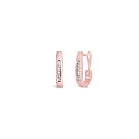 10K Rose Gold Diamond Infinity Earrings