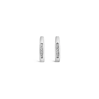 10K White Gold Diamond Infinity Earrings
