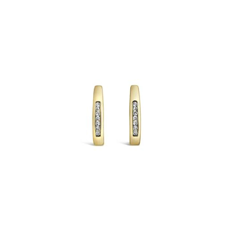 10K Yellow Gold Diamond Infinity Earrings