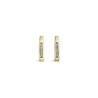 10K Yellow Gold Diamond Infinity Earrings