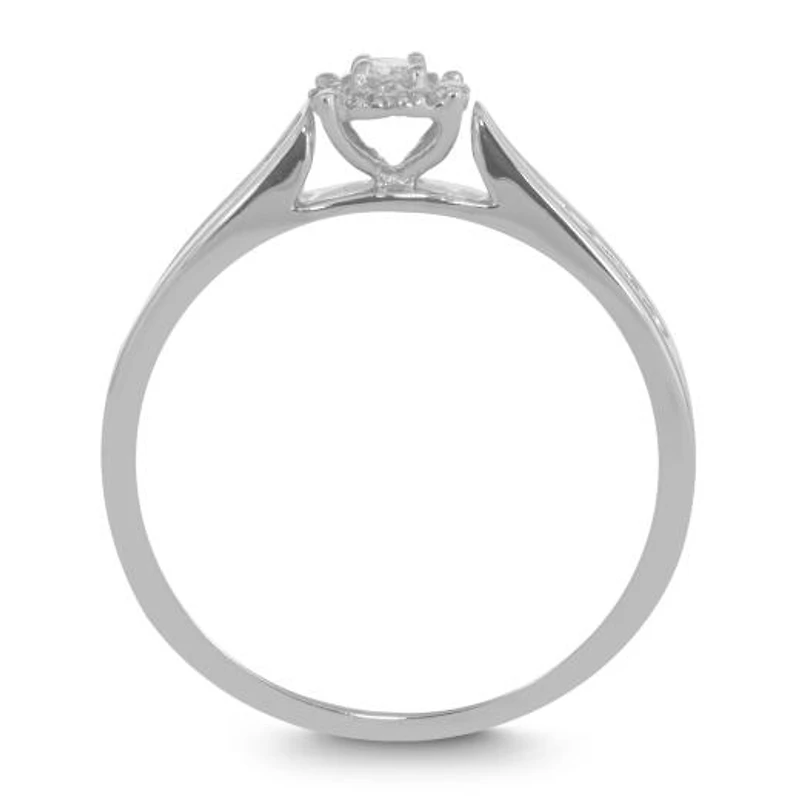 10K White Gold 0.15CTW Promise Ring