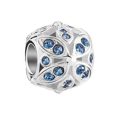 Sterling Silver Floral Colour Accents