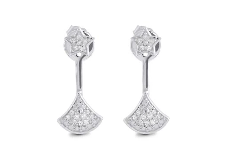 Sterling Silver Front Back Earrings