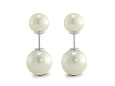 Sterling Silver Freshwater Pearl Front-Back Earrings