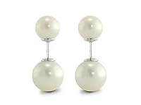 Sterling Silver Freshwater Pearl Front-Back Earrings