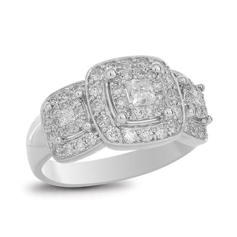 14K White Gold 1.00CTW Diamond Ring
