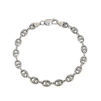 Sterling Silver 7.5" 6.1mm Marina Bracelet