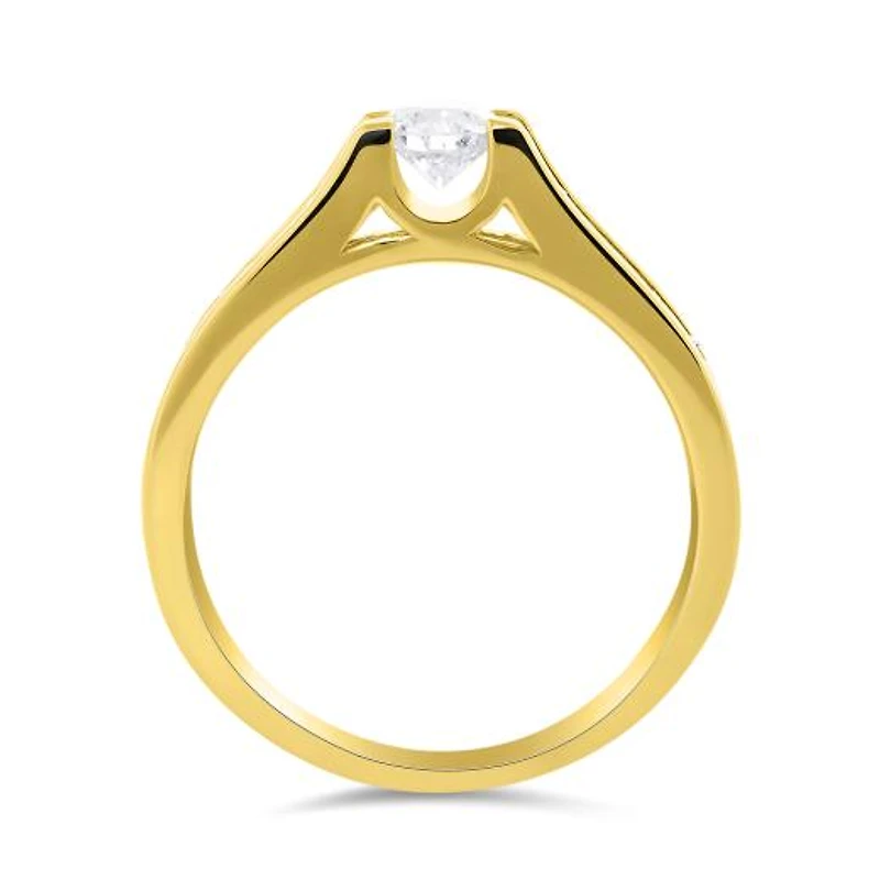 Glacier Fire Canadian Diamond 14K Yellow Gold 0.74CTW Bridal Ring