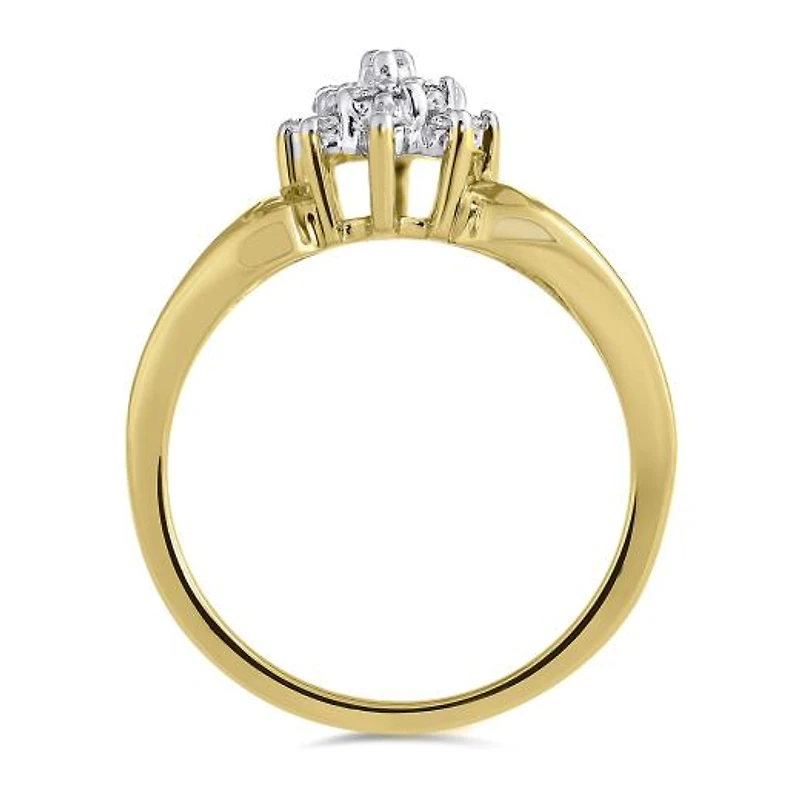 10K Yellow Gold 0.20CTW Fashion Ring