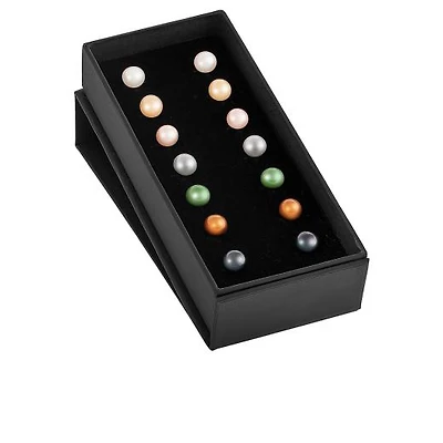 Sterling Silver 7-8mm Multicolour Freshwater Pearl Box Set