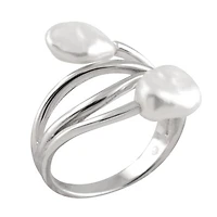 Double Keshi Pearl Ring