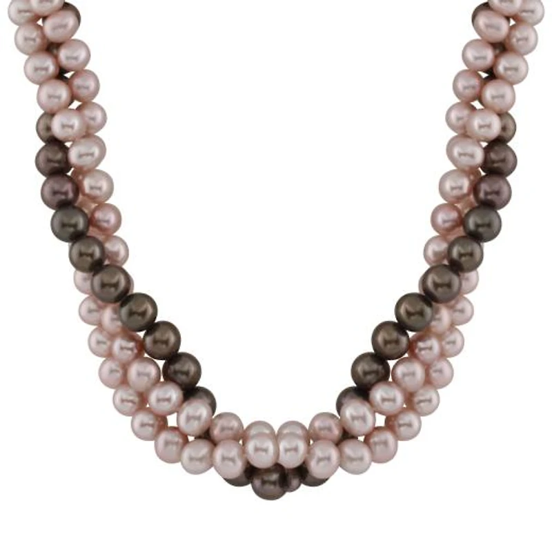 Triple Row Multi-Coloured Necklace