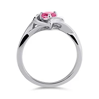 Sterling Silver Pink Tourmaline Heart Ring