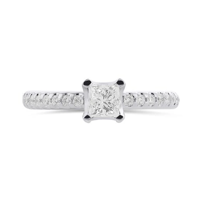 Charmed By Richard Calder 14K White Gold 0.74CTW Diamond Bridal Ring