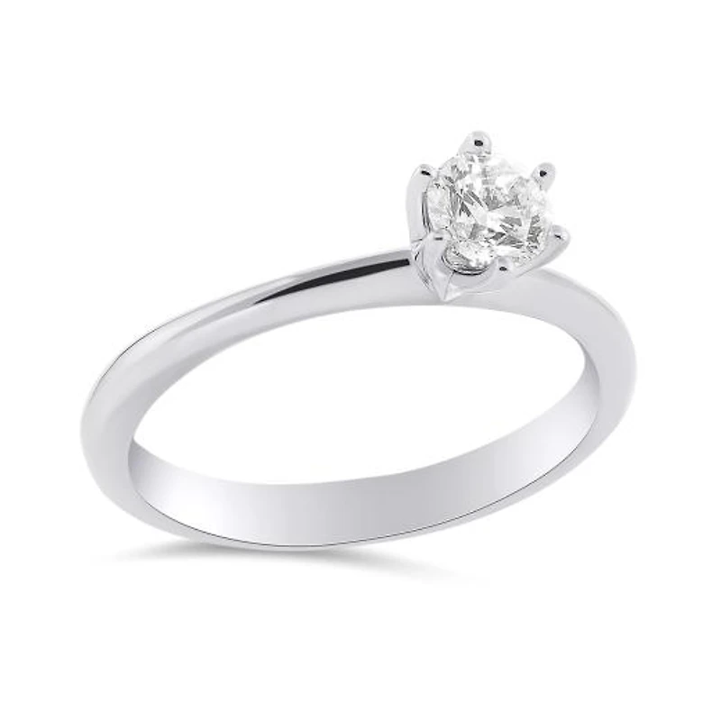 Charmed By Richard Calder 14K White Gold 0.51CTW Solitaire Engagement Ring