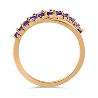 10K Rose Gold Amethyst Ring