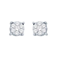 10K White Gold 0.10CTW Bouquet Diamond Studs
