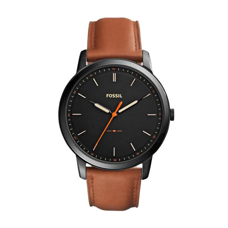 Fossil Men's Brown Leather Minimalist Watch