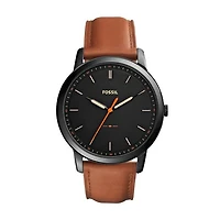 Fossil Men's Brown Leather Minimalist Watch