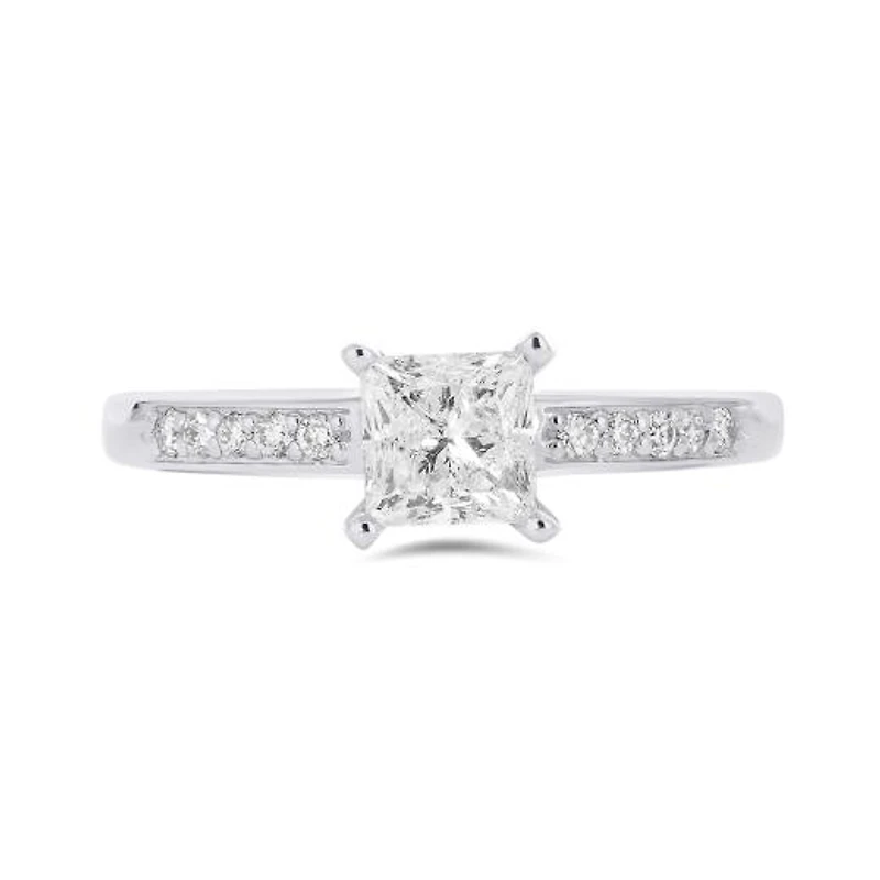 14K White Gold 1.00CTW Solitaire Diamond Ring