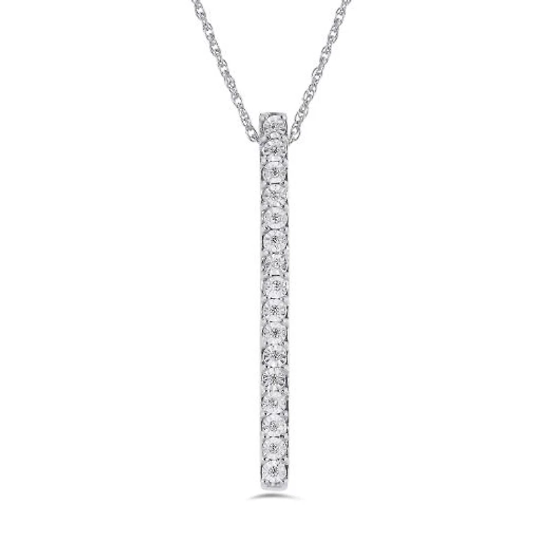 Sterling Silver Diamond Pendant