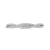10K White Gold 0.12CTW Stackable Diamond Ring