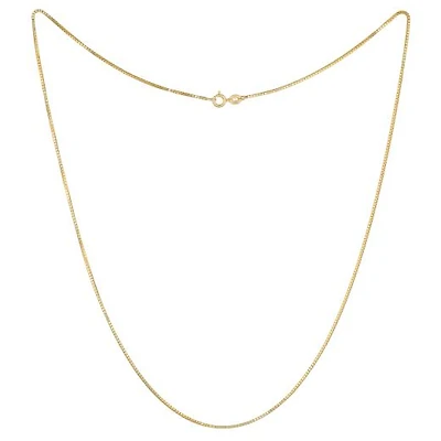 10K Yellow Gold 18" Box Link Chain