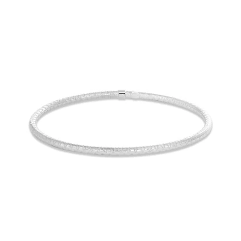 10K White Gold Slip-On Bangle