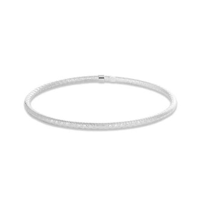 10K White Gold Slip-On Bangle