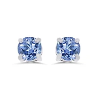 Sterling Silver Tanzanite 4.5mm Stud Earrings