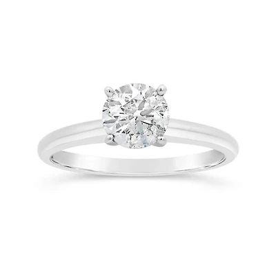 Glacier Fire 14K White Gold 1.00CT Solitaire Ring