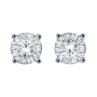 10K White Gold 0.25CTW Diamond Studs