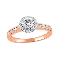 10K Rose Gold Diamond Promise Ring