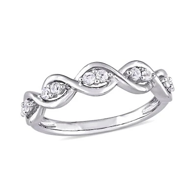Julianna B 14K White Gold White Sapphire Ring