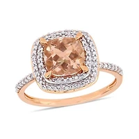 Julianna B 14K Rose Gold 0.09CTW Diamond & Morganite Ring