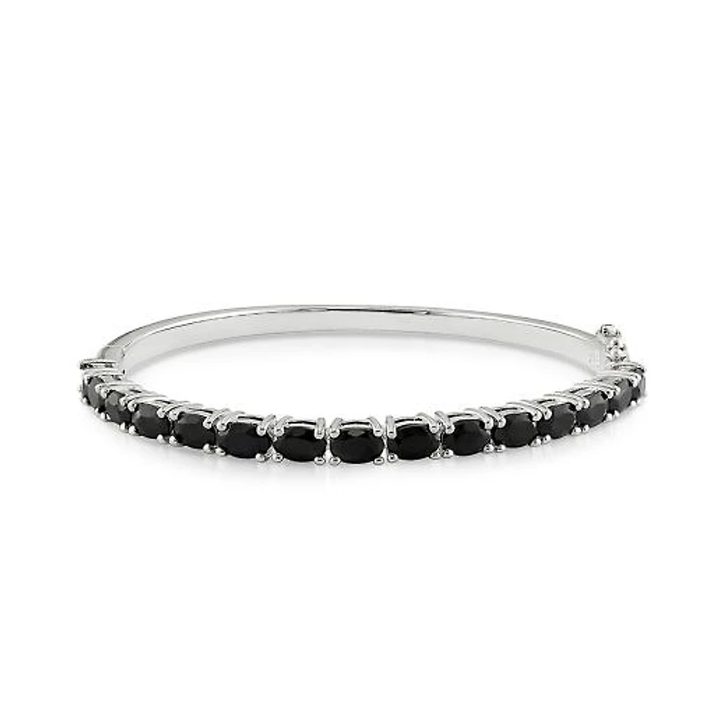 Julianna B Sterling Silver Black Sapphire Bangle