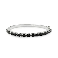 Julianna B Sterling Silver Black Sapphire Bangle