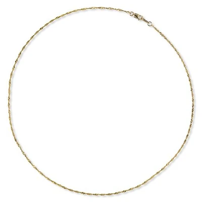 10K Yellow Gold 18" 1.45mm Singapore Chain