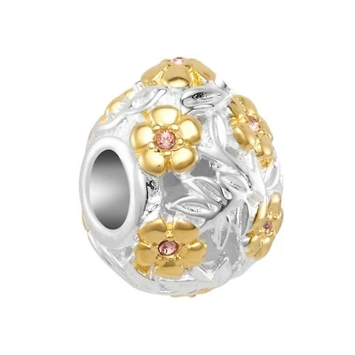 Chamilia Sterling Silver Rose Gold Plated Filigree Easter Egg