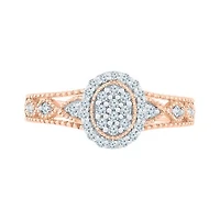 10K Rose Gold Diamond Ring