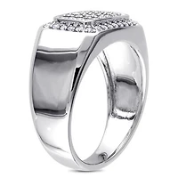 Julianna B Sterling Silver White Sapphire Men's Ring