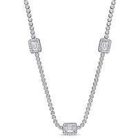 Julianna B Sterling Silver Cubic Zirconia Necklace