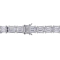 Julianna B Sterling Silver Baguette & Round-Cut Cubic Zirconia Tennis Bracelet