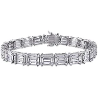 Julianna B Sterling Silver Baguette & Round-Cut Cubic Zirconia Tennis Bracelet
