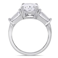 Julianna B Sterling Silver Multi-Cut Cubic Zirconia Ring