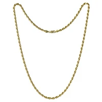 10K Yellow Gold 28" 2.65mm Diamond Cut Rope Chain