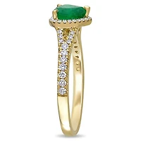 Julianna B 14K Yellow Gold Emerald & 0.25CTW Diamond Fashion Ring