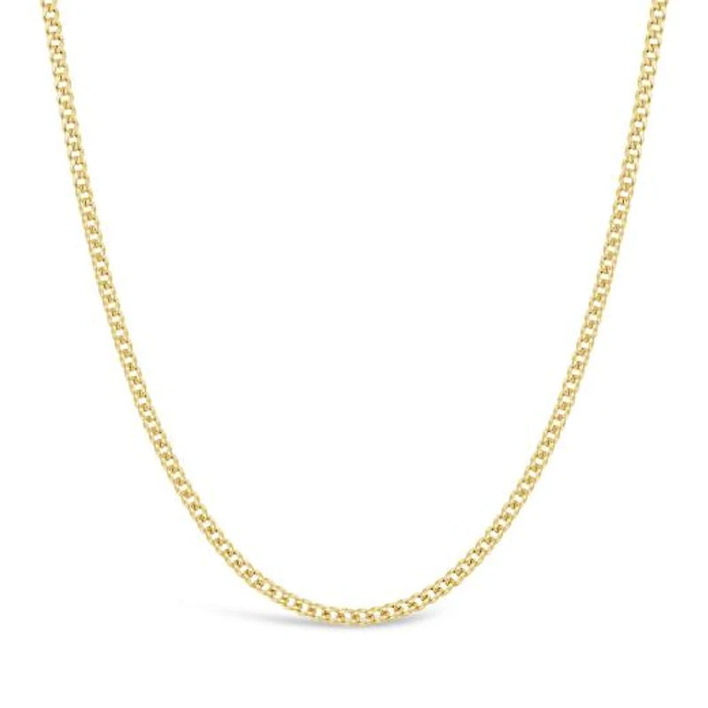 10K Yellow Gold 26" 2.1mm Semi-Solid Miami Cuban Chain